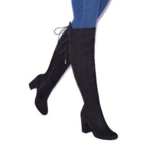 Shoedazzle Khyien Heeled over the knee Boot 6 black
